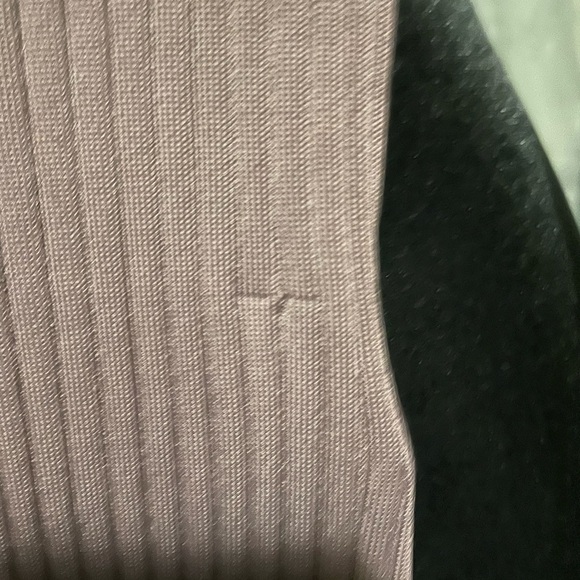 Reiss Monica Rib Split Neck Top in Burgundy - Picture 5 of 5